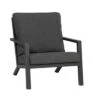 Siena Garden Belia Loungesessel Aluminium Inklusive Kissen Charcoal Grey/Anthrazit