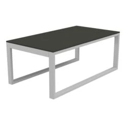 Sieger Melbourne Loungetisch 110x60cm Aluminium/Glas Graphit/Eisengrau