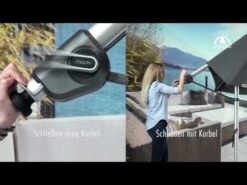 Doppler Expert Ampelschirm Ø350 Axial Schwenkbar Anthrazit