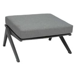 Stern Jackie Loungehocker Aluminium Inklusive Kissen Anthrazit/Seidengrau