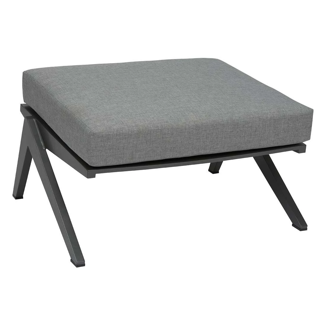 Stern Jackie Loungehocker Aluminium Inklusive Kissen Anthrazit/Seidengrau