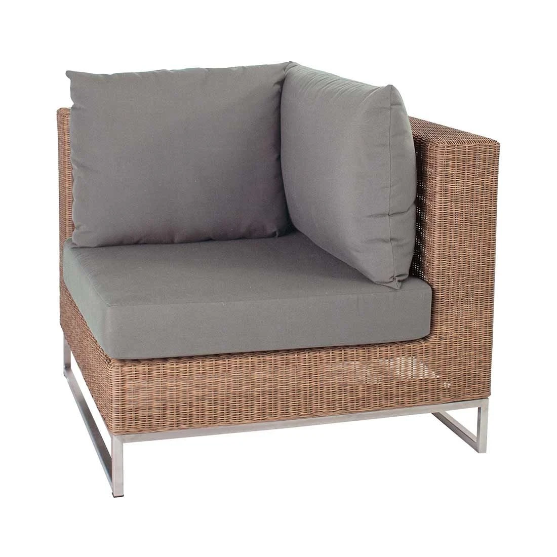 Stern Fontana Eck-/Endmodul Edelstahl/Geflecht Zimt/Rehbraun - Image 2