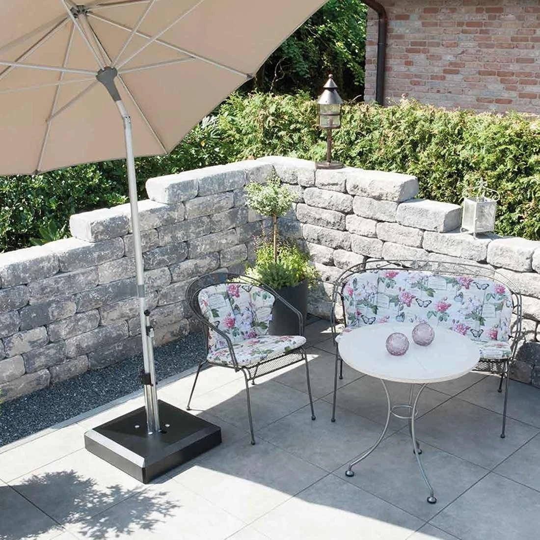 LiRo Alu-Vario 50-K Mobiler Schirmständer - Schnellspanner Weiß – Bild 2