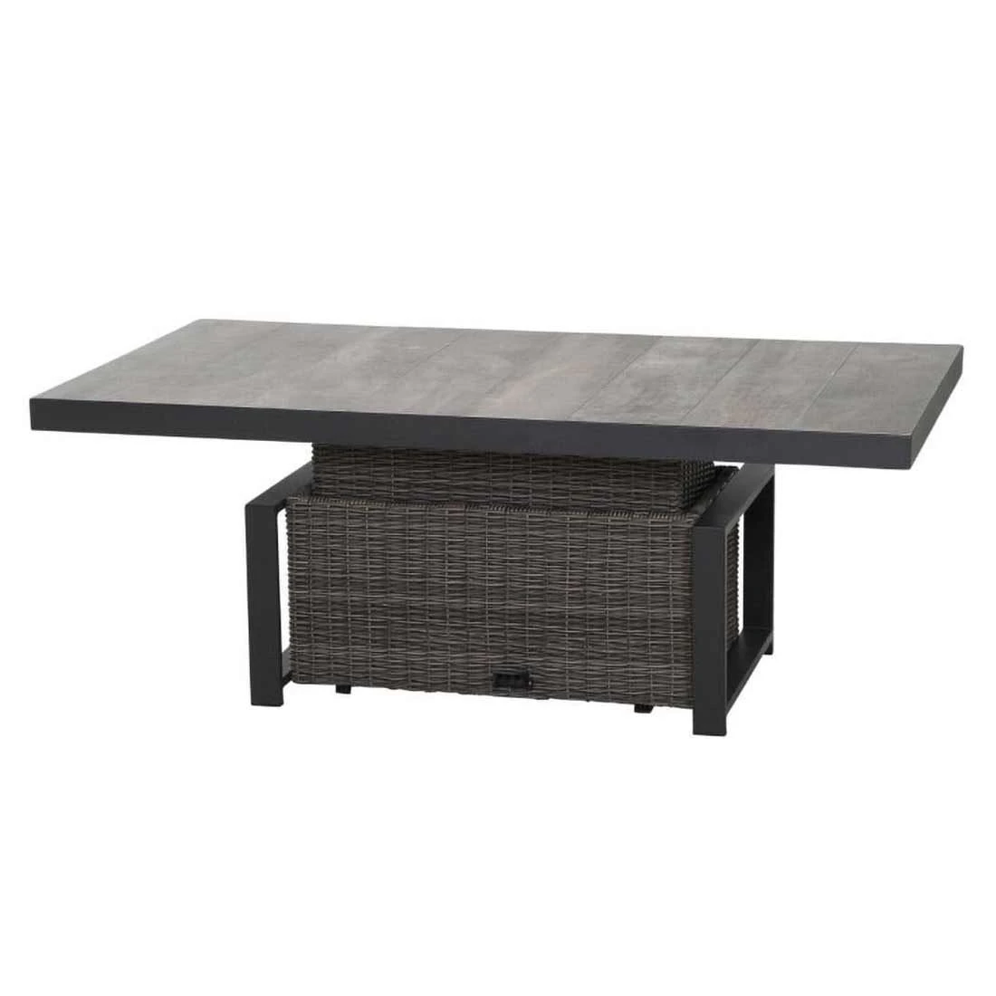 Siena Garden Corido Gartentisch 160x90cm Alu/Geflecht/Keramik Matt Anthrazit/Charcoal-Grey/Washed Grey - Image 10