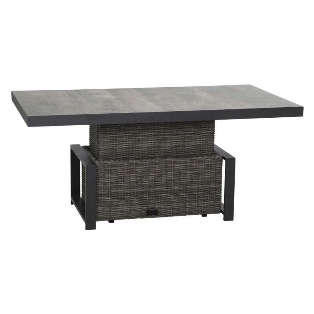 Siena Garden Corido Gartentisch 160x90cm Alu/Geflecht/Keramik Matt Anthrazit/Charcoal-Grey/Washed Grey - Image 12