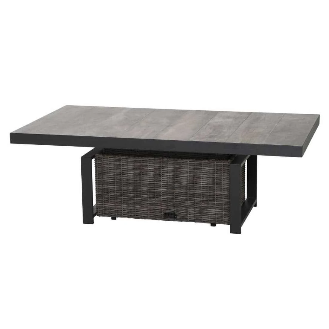 Siena Garden Corido Gartentisch 160x90cm Alu/Geflecht/Keramik Matt Anthrazit/Charcoal-Grey/Washed Grey - Image 9