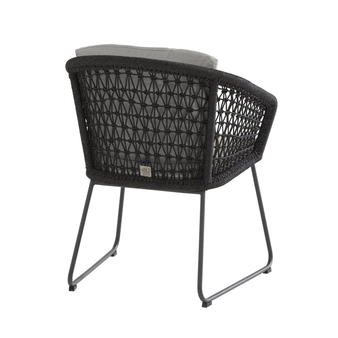 4Seasons Mila Gartensessel Edelstahl/Rope Anthrazit/Hellgrau - Image 3