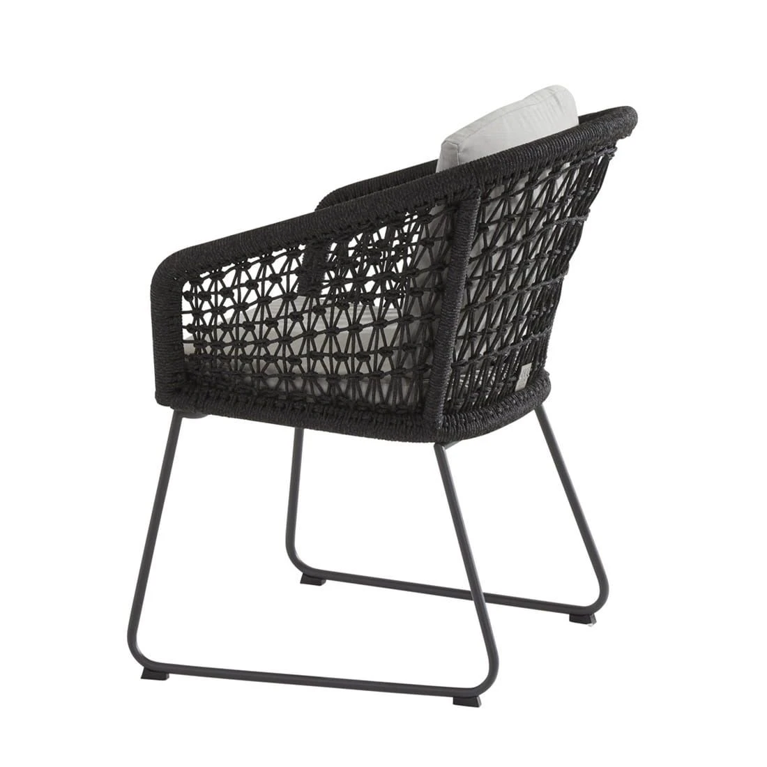 4Seasons Mila Gartensessel Edelstahl/Rope Anthrazit/Hellgrau - Image 4