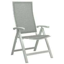 Stern Kari Klappsessel Aluminium/Textilene Weiß/Silber