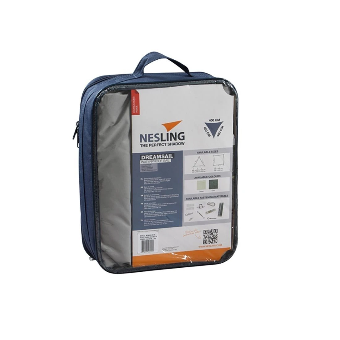 Nesling Dreamsail Sonnensegel 3-Eck 400x400 Cm Polyester Grau – Bild 2