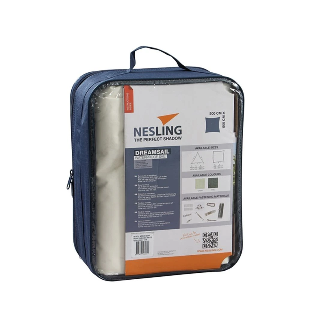 Nesling Dreamsail Sonnensegel Quadrat 500x500 Cm Polyester Creme – Bild 2