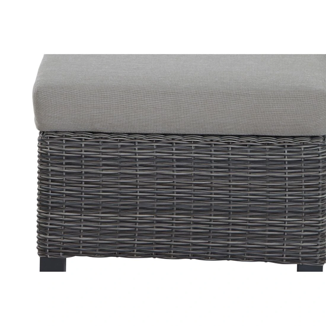 Siena Garden Corido Loungehocker Gardino®-Geflecht/Polster Charcoal Grey/Taupe - Image 3