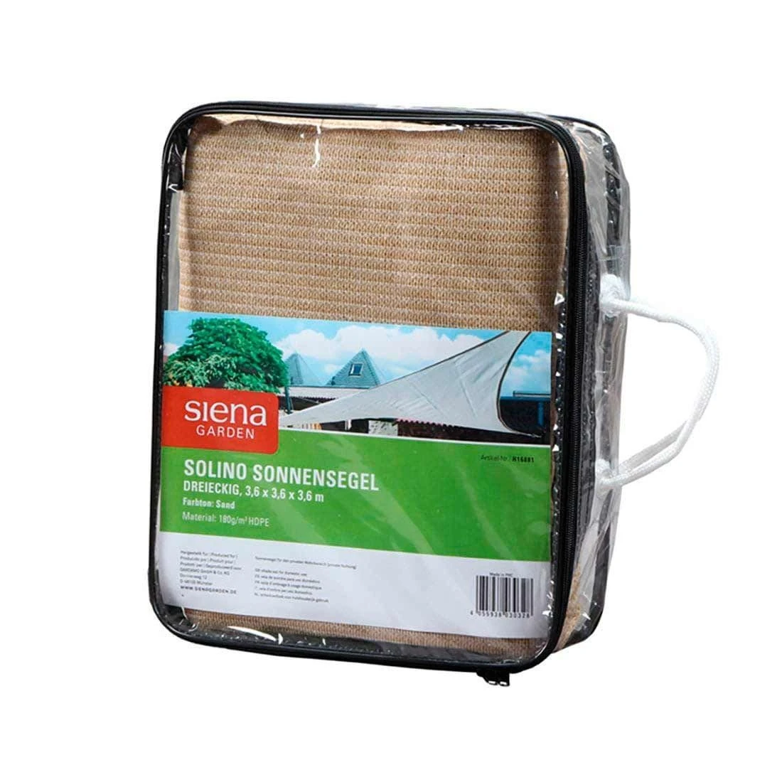 Siena Garden Solino Sonnensegel 3-eckig 360 Cm HDPE Sand â Bild 2