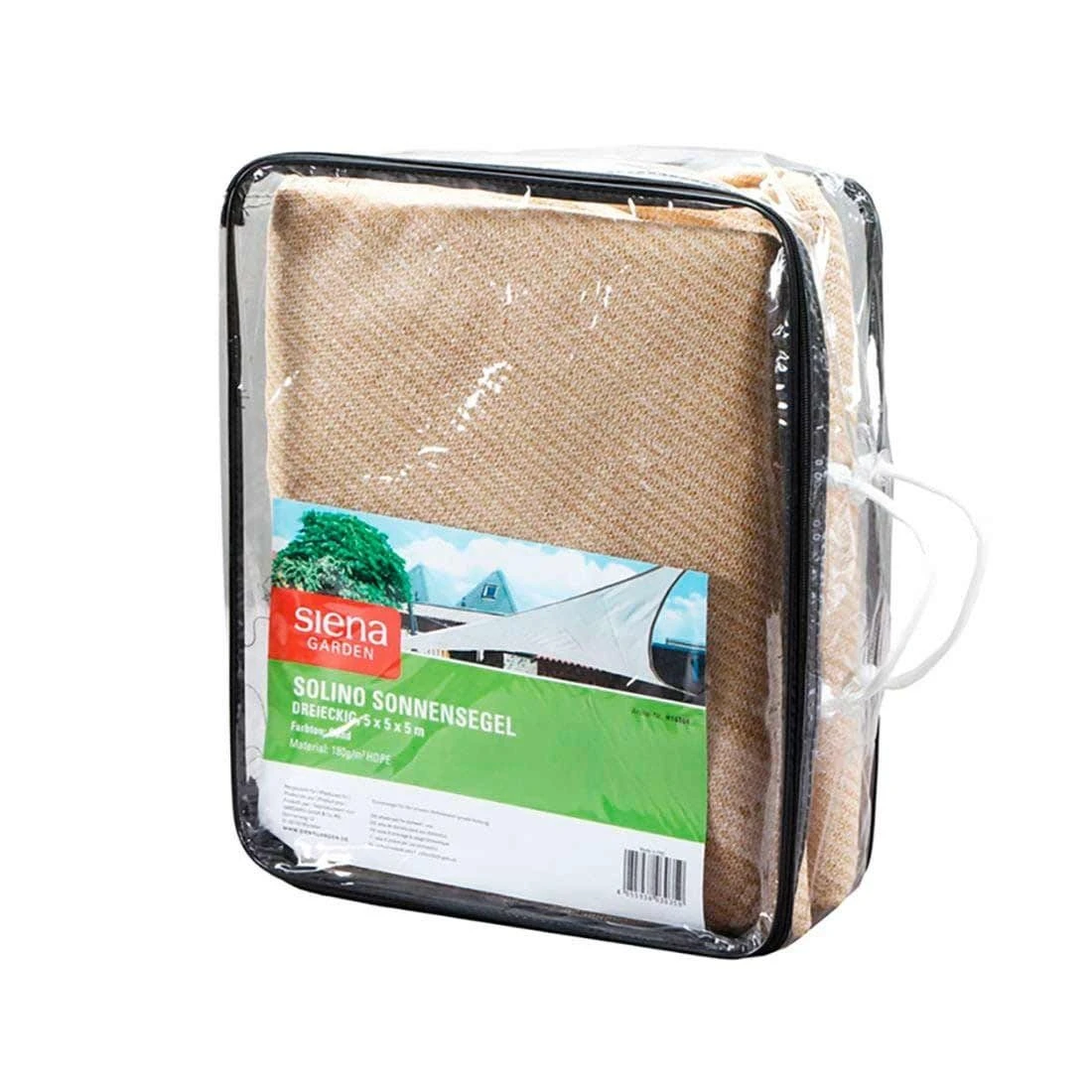 Siena Garden Solino Sonnensegel 3-eckig 500 Cm HDPE Sand – Bild 2