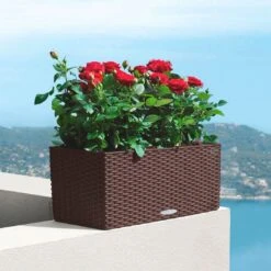 Lechuza Balconera 80 Pflanzgefäß Komplettset Mocca