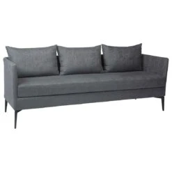 Stern Marta 3-Sitzer Sofa 199cm Aluminium/Outdoorstoff Anthrazit/Dunkelgrau Meliert