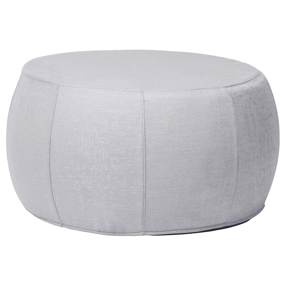 Stern Pouf Hocker Groß Outdoorstoff Hellgrau Meliert