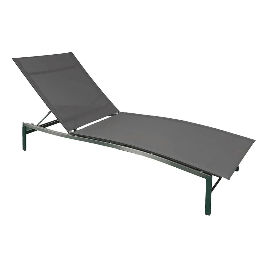 Zebra One Gartenliege Edelstahl/Textilene Edelstahl/Dark Grey