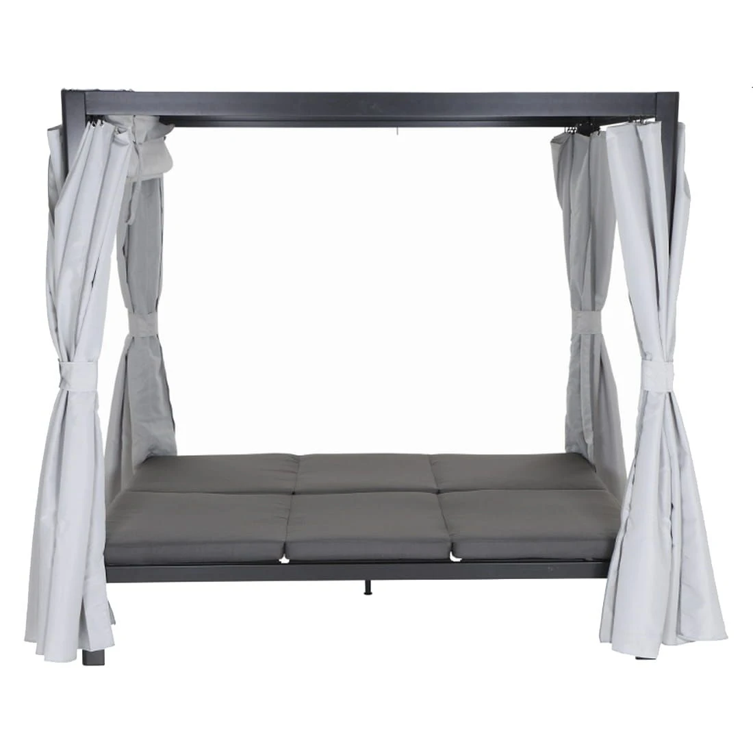 Siena Garden Waikiki Loungebett Inkl. Dach Aluminium/Textil Anthrazit/Hellgrau â Bild 5