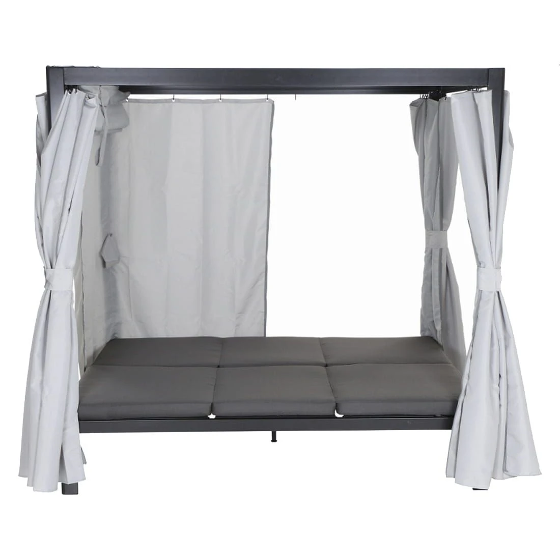 Siena Garden Waikiki Loungebett Inkl. Dach Aluminium/Textil Anthrazit/Hellgrau â Bild 7