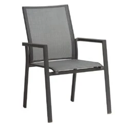 Zebra Fly Stapelsessel Aluminium/Textilene Graphit/Carbon Grey