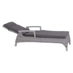 Siena Garden Corido Gartenliege Aluminium/Geflecht Matt Weiß-Grau/Ice-Grey/Grey