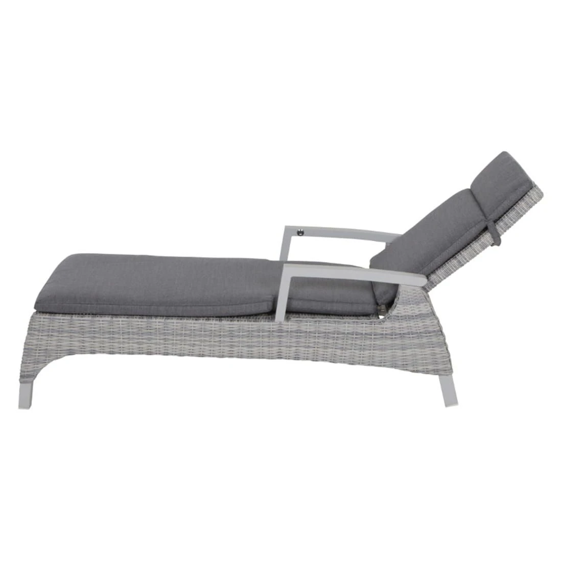 Siena Garden Corido Gartenliege Aluminium/Geflecht Matt Weiß-Grau/Ice-Grey/Grey - Image 5