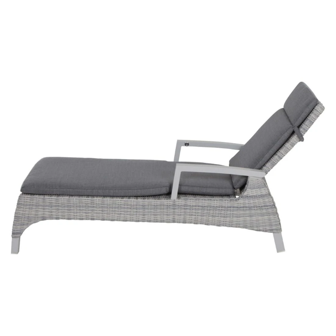 Siena Garden Corido Gartenliege Aluminium/Geflecht Matt Weiß-Grau/Ice-Grey/Grey - Image 6