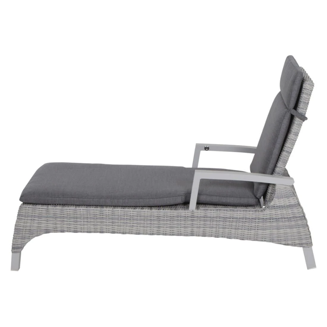 Siena Garden Corido Gartenliege Aluminium/Geflecht Matt Weiß-Grau/Ice-Grey/Grey - Image 8