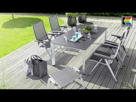 Kettler Cirrus Stapelsessel Aluminium/Outdoorgewebe Anthrazit/Anthrazit-Grau