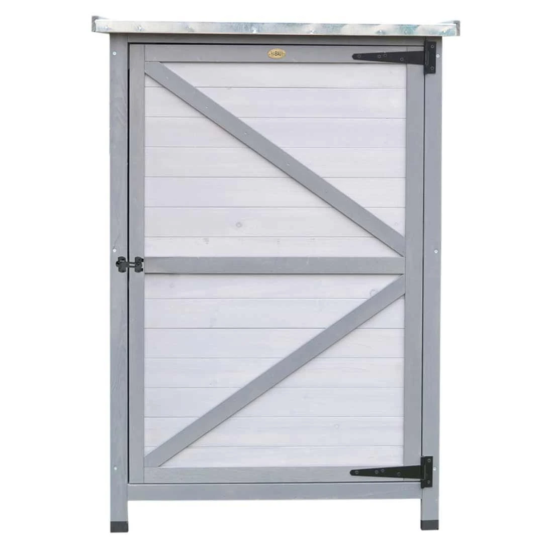 Habau Gartenschrank Flachdach Mit Zinkblech 76x56x114 Cm