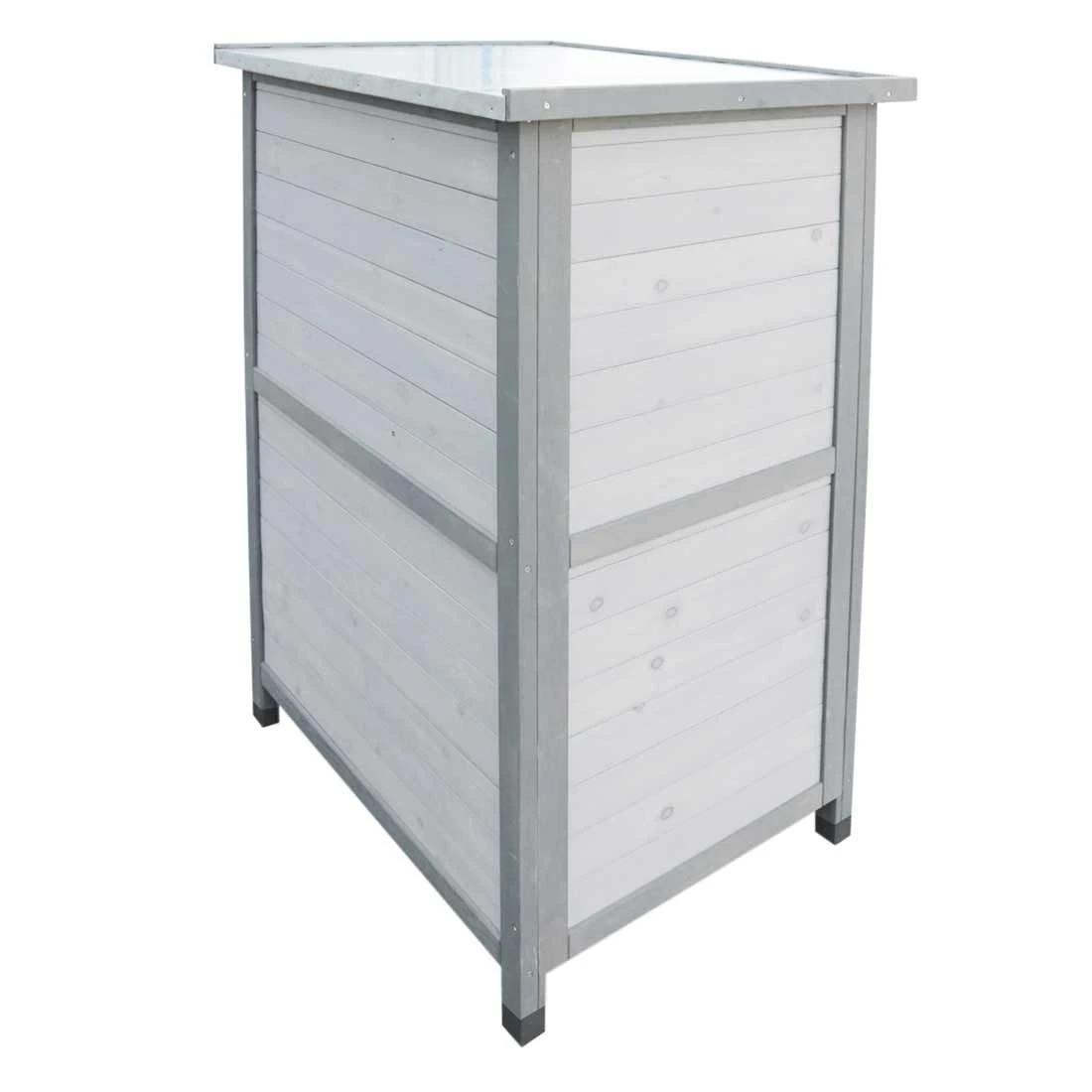 Habau Gartenschrank Flachdach Mit Zinkblech 76x56x114 Cm – Bild 3