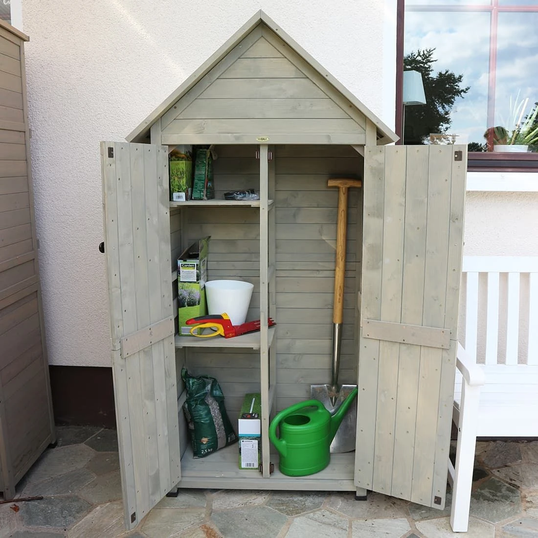 Habau Lena Gartenschrank 84x45x178 Cm – Bild 3