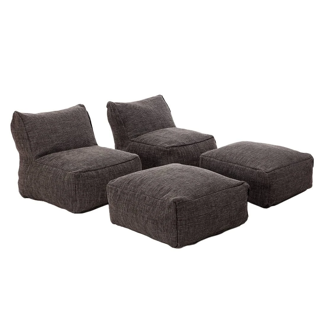 ROOLF Living Loungesesselset Inkl. Hocker Anthrazit - Image 2