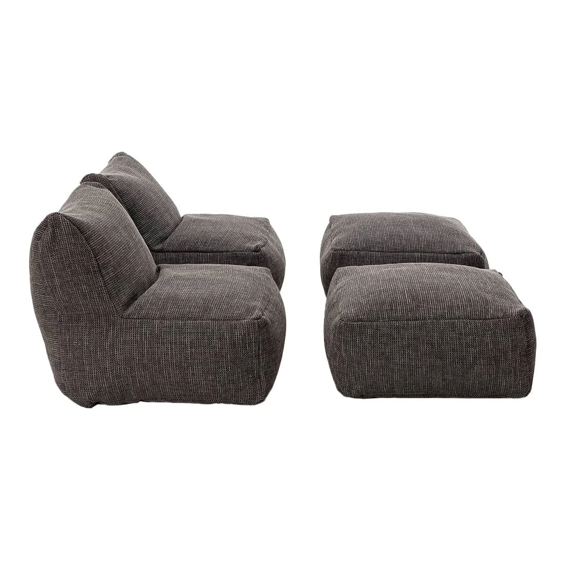 ROOLF Living Loungesesselset Inkl. Hocker Anthrazit - Image 3
