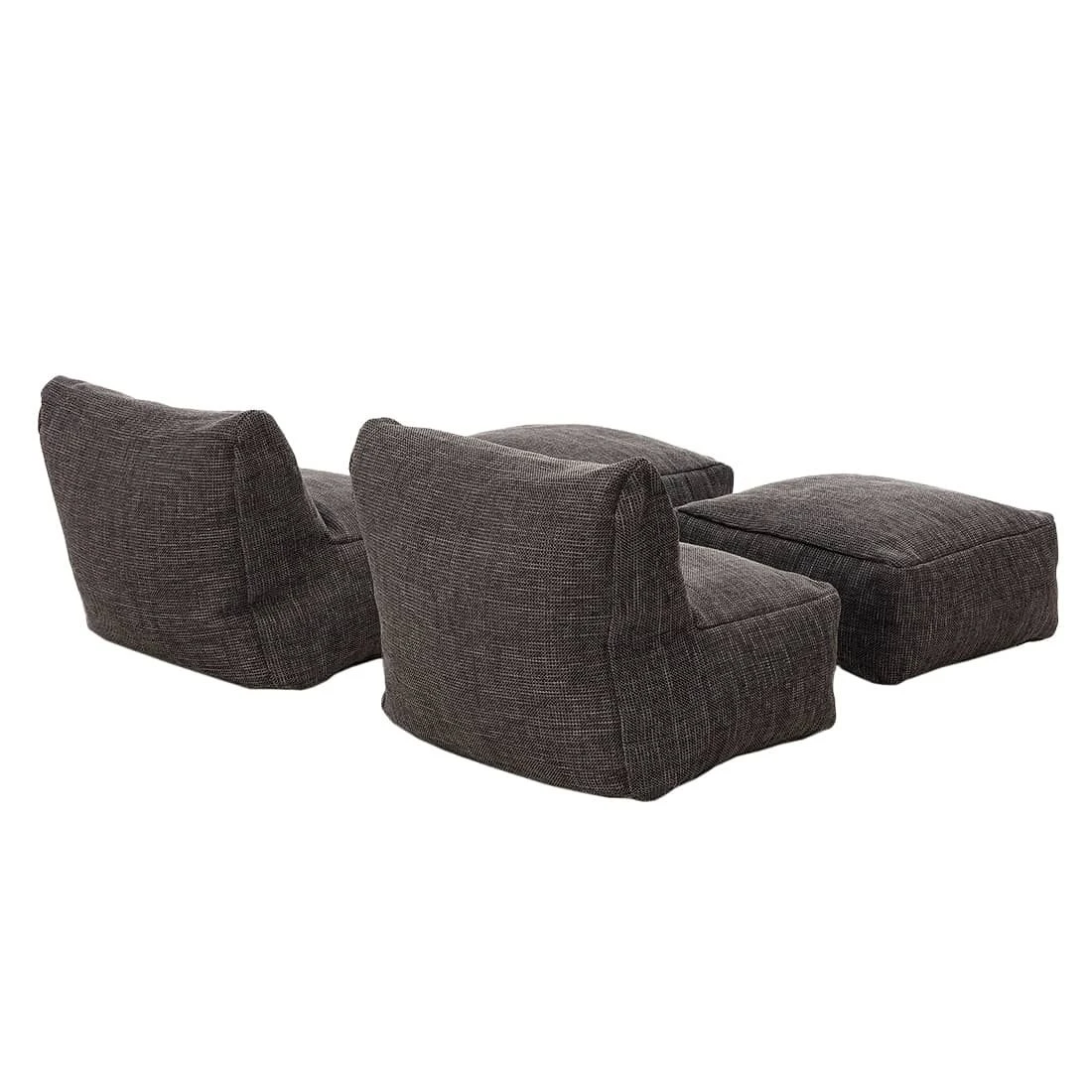 ROOLF Living Loungesesselset Inkl. Hocker Anthrazit - Image 4