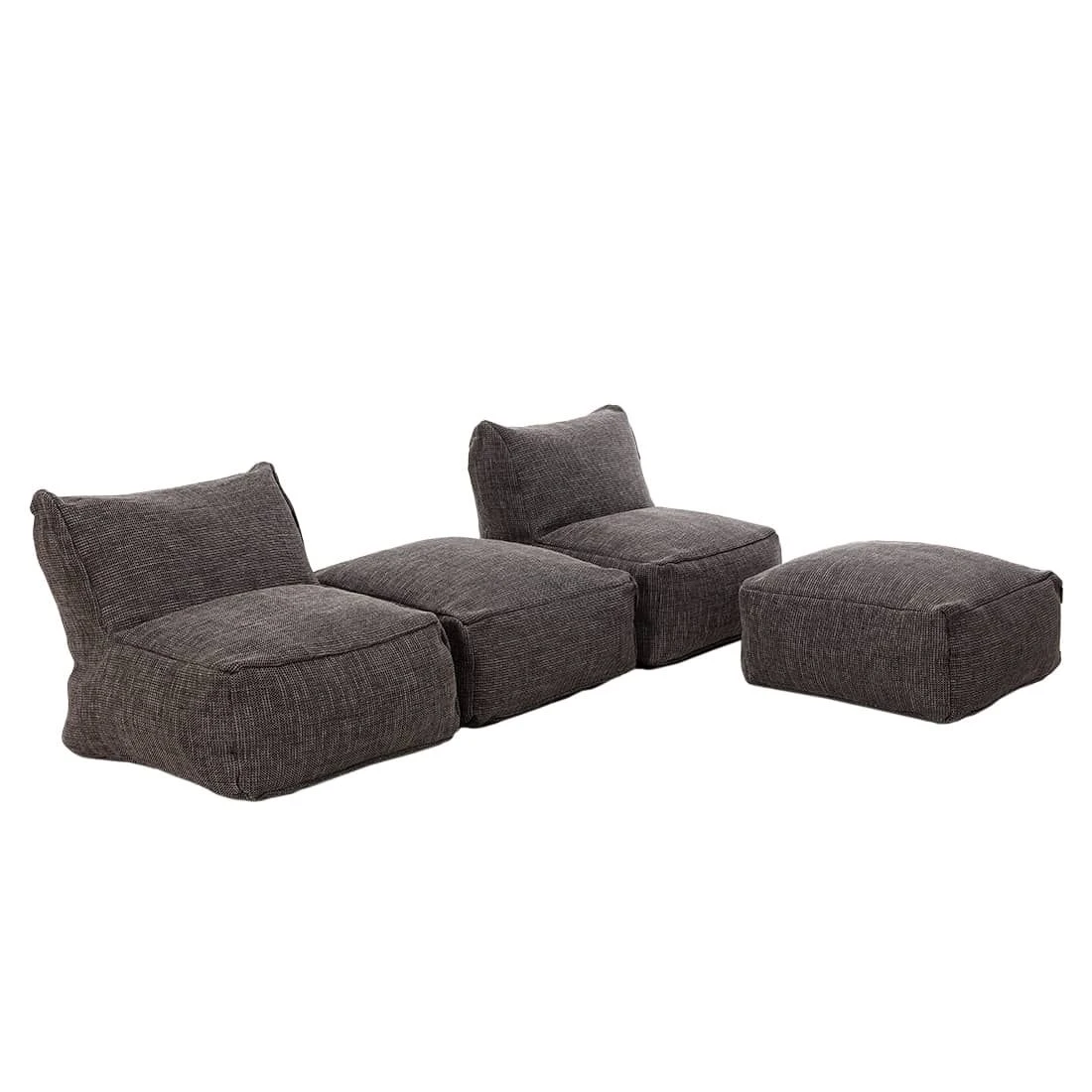 ROOLF Living Loungesesselset Inkl. Hocker Anthrazit - Image 6