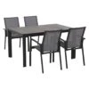 Siena Garden Velia Gartenmöbelset 5-tlg Tisch 140cm Anthrazit