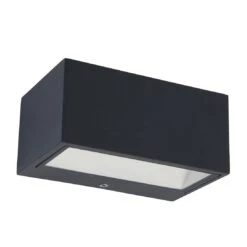 LUTEC Gemini LED-AuĂenwandbeleuchtung Gussaluminium Anthrazit