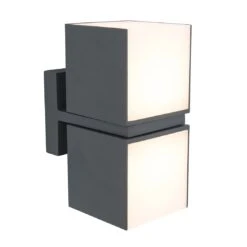 LUTEC Cuba LED-AuĂenwandbeleuchtung Gussaluminium Anthrazit