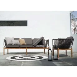 Zebra Pollux Loungeset 2-tlg. Teak/Rope Teak/Brown Brushed