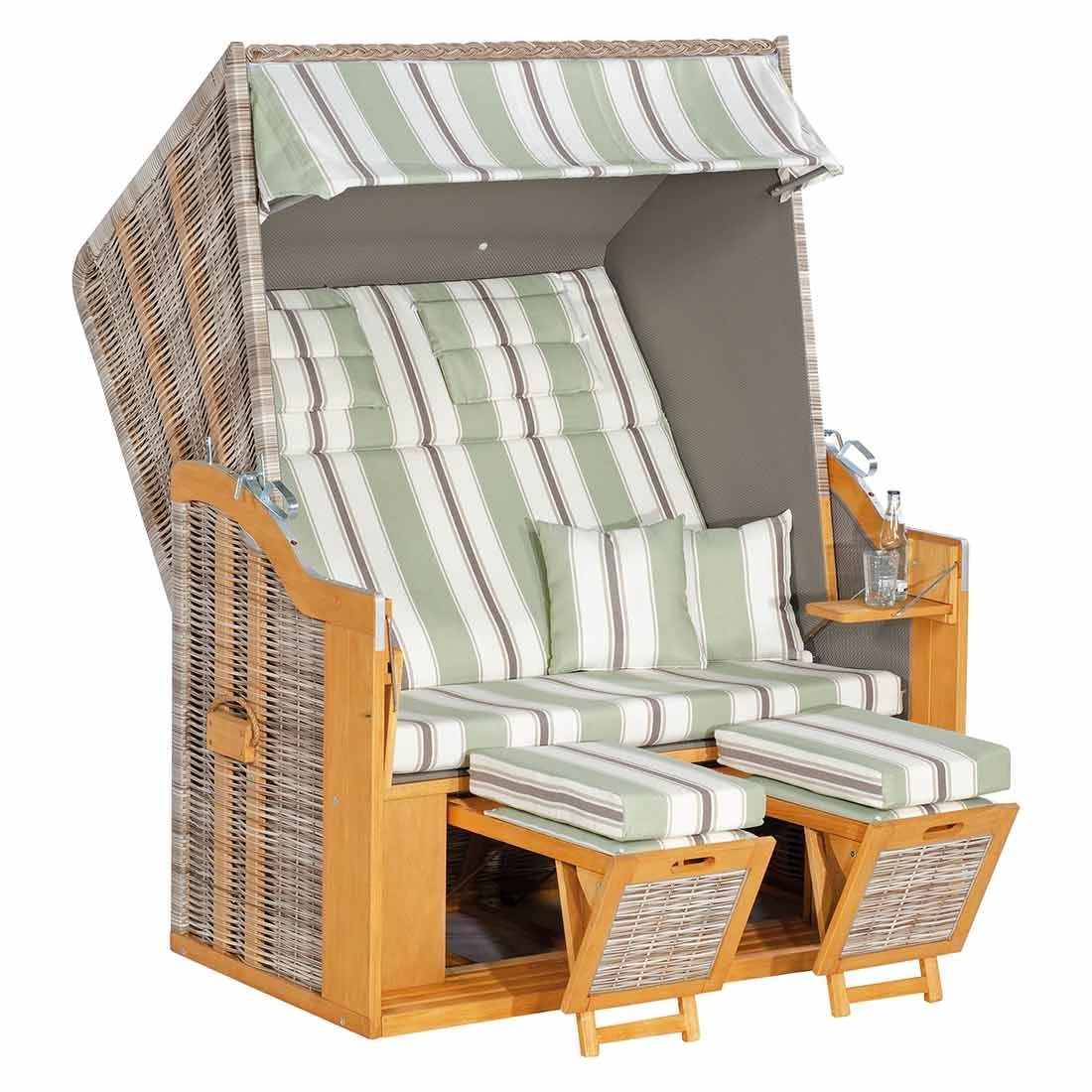 Sunny Smart Rustikal 34Z XL Strandkorb Pinie/Geflecht Antik-Weiß