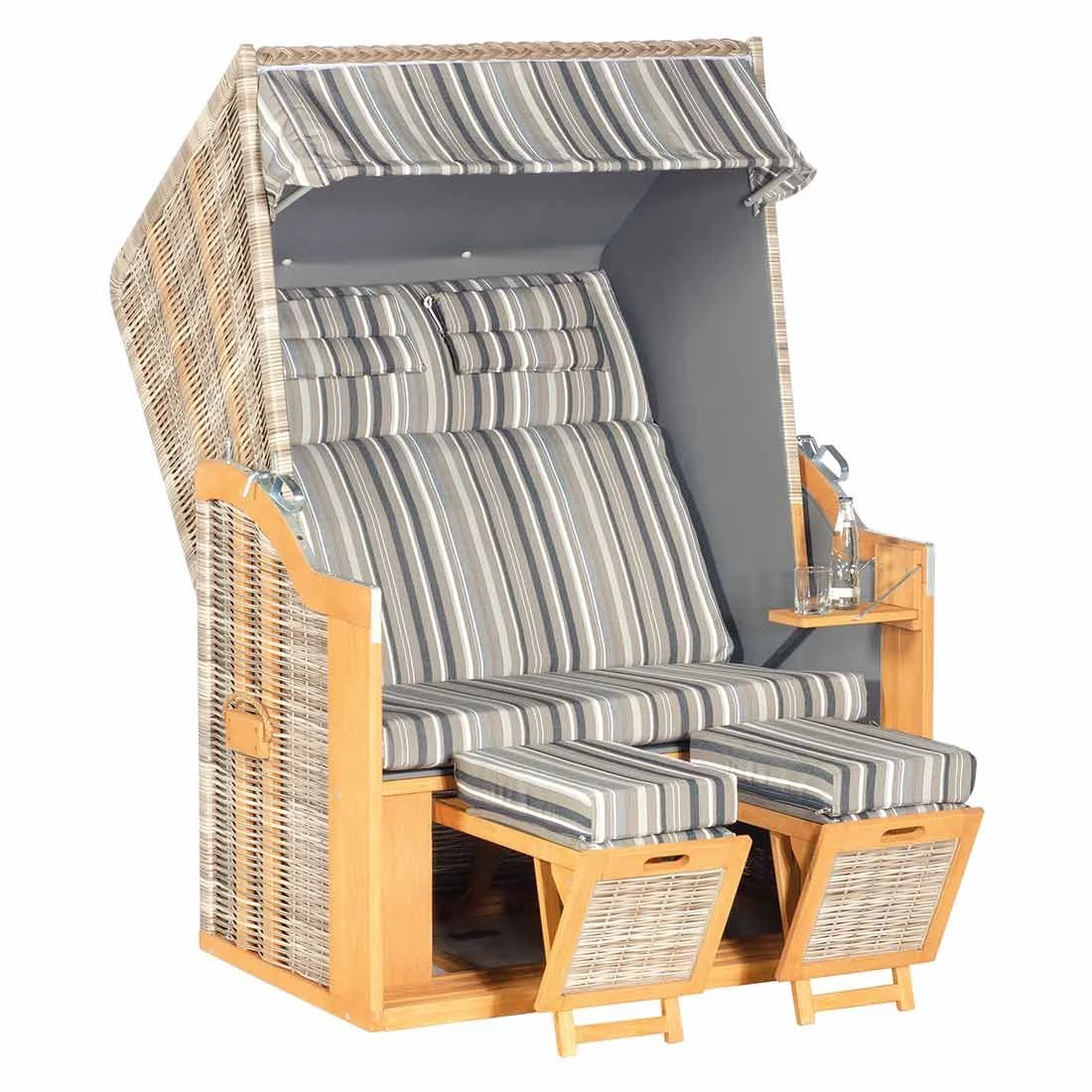 Sunny Smart Rustikal 34 Z Strandkorb Pinie/Geflecht Antik-Weiß