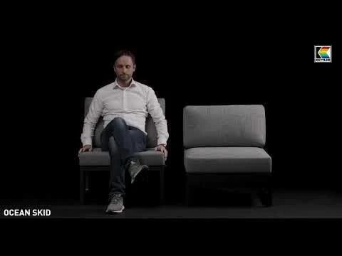 Kettler Ocean Skid Platform Ecklounge 7-tlg. Mit Loungetisch 70x70cm Alu/Olefin Anthrazit/Grau - Image 2