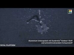 Kettler Royal Platform Eck-/Endmodul Aluminium/Teak/Sunbrella Anthrazit/Sooty