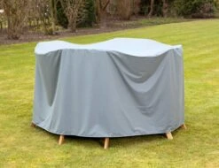 Heinemeyer Gartenmöbel-Set Schutzhülle 240x180x90cm Oval Teak-Safe Grau