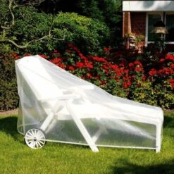 Heinemeyer Gartenliege Schutzhülle185cm Gitterfolie Transparent