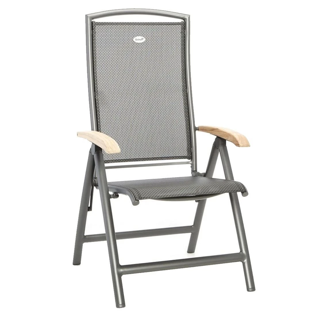 Hartman Raffaelo Klappsessel Aluminium/Textilene Mit Teak-Armlehnen Xerix