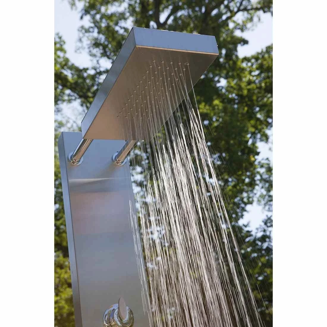 Ideal Elba Gartendusche Warmwasser Edelstahl/WPC - Image 3