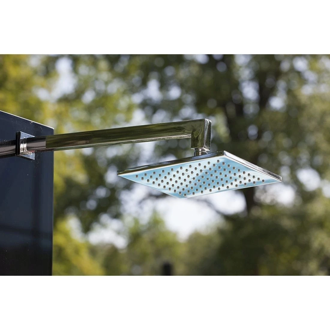 Ideal Kuba Gartendusche Warmwasser Edelstahl/WPC/Glas - Image 2